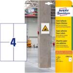 Avery Zweckform 105 mm x 148 mm Papír Íves etikett címke Avery Zweckform Fehér ( 20 ív/doboz ) (L7876-20)