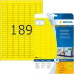 Herma 25.4 mm x 10 mm Papír Íves etikett címke Herma Sárga ( 20 ív/doboz ) (HERMA 4243)
