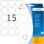Herma 32 mm x 32 mm Műanyag Íves etikett címke Herma Átlátszó (víztiszta) ( 16 ív/doboz ) (HERMA 2277)