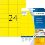 HERMA 70 mm x 37 mm Papír Íves etikett címke Herma Sárga ( 20 ív/doboz ) (HERMA 4466)