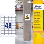 Avery Zweckform 45.7 mm x 21.2 mm Papír Íves etikett címke Avery Zweckform Fehér ( 20 ív/doboz ) (L7873-20)