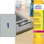 Avery Zweckform 210 mm x 297 mm Műanyag Íves etikett címke Avery Zweckform Ezüst ( 20 ív/doboz ) (L6013-20)