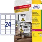 Avery Zweckform 63.5 mm x 33.9 mm Műanyag Íves etikett címke Avery Zweckform Fehér ( 8 ív/doboz ) (L4773-8)