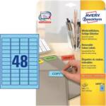 Avery Zweckform 45.7 mm x 21.2 mm Papír Íves etikett címke Avery Zweckform Kék ( 20 ív/doboz ) (L6039-20)