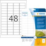 Herma 45.7 mm x 21.2 mm Műanyag Íves etikett címke Herma Átlátszó (víztiszta) ( 25 ív/doboz ) (HERMA 8016)