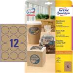 Avery Zweckform 60 mm x 60 mm Papír Íves etikett címke Avery Zweckform Barna ( 25 ív/doboz ) (L7106-25)