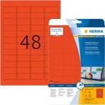 HERMA 45.7 mm x 21.2 mm Papír Íves etikett címke Herma Piros ( 20 ív/doboz ) (HERMA 4367)