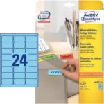 Avery Zweckform 63.5 mm x 33.9 mm Papír Íves etikett címke Avery Zweckform Kék ( 20 ív/doboz ) (L6032-20)