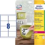 Avery Zweckform 99.1 mm x 67.7 mm Műanyag Íves etikett címke Avery Zweckform Fehér ( 20 ív/doboz ) (L4715REV-20)