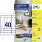 Avery Zweckform 48.5 mm x 25.4 mm Papír Íves etikett címke Avery Zweckform Fehér ( 10 ív/doboz ) (LR3657-10)