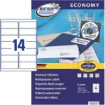 Avery Zweckform 99.1 mm x 38.1 mm Papír Íves etikett címke Avery Zweckform Fehér ( 100 ív/doboz ) (ELA042)