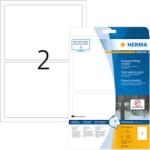 HERMA 190 mm x 135 mm Műanyag Íves etikett címke Herma Fehér ( 25 ív/doboz ) (HERMA 8333)