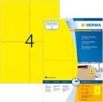 Herma 105 mm x 148 mm Papír Íves etikett címke Herma Sárga ( 100 ív/doboz ) (HERMA 4396)