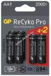 GP Batteries ReCyko Pro Ni-MH ceruza akku HR6 (AA) 2000mAh 4+2db