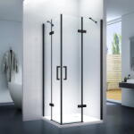 CLEAR Trento fekete 80 x 80 x 195 cm szögletes zuhanykabin