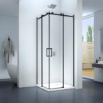 CLEAR Rezzo fekete 80 x 80 x 195 cm tolóajtós zuhanykabin