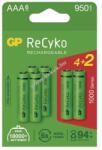 GP Batteries ReCyko NiMH Akku HR03 (AAA) 950mAh 4+2db