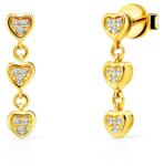 SAVICKI szív fülbevalók: arany, gyémántok - savicki - 121 250 Ft