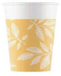 Procos Orange Leaves, Levél papír pohár 8 db-os 200 ml (PNN95211)