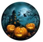 Procos Halloween Sensations papírtányér 8 db-os 23 cm FSC (PNN93449) - eking