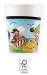 Procos Island Pirates, Kalóz papír pohár 8 db-os 200 ml FSC (PNN93966)