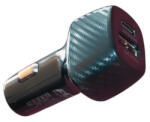  Incarcator auto 20W, alimentare 12-24V, 1x type C, 1x USB - Negru