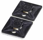 HAUPA Kábelkötegelő talp 19x19mm öntapadós + csavaros 100db/csomag fekete - 262161 (262161)