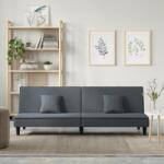vidaXL Canapea extensibilă, gri închis, catifea (351908) Canapea