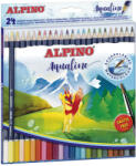 Alpino Creioane colorate acuarela, cutie carton, 24 culori/set, ALPINO Aqualine (MS-AL000131)
