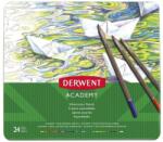 Derwent Creioane acuarela DERWENT Academy, cutie metalica, 24 buc/set, diverse culori (DW-2301942)