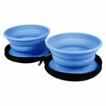  KIWI WALKER Kiwi Walker Travel Double Bowl 2 x 350 ml albastru