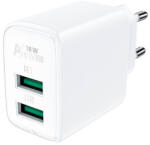 ACEFAST A33 Fali töltő, 2x USB, 18W, QC3.0 (fehér) (A33-white) - kulsoaksi