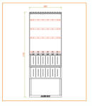 Csatári Plast CSATÁRI PLAST PVT-K-L 66 FE Földkábel elosztó szekrény, 3xNH2+2T, 660x1770/250 mm (CSP 74000043) (CSP74000043)
