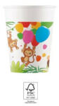  Dzsungel Balloons papír pohár 8 db-os 200 ml FSC (PNN93781) - gyerekagynemu