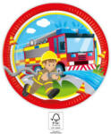  Tűzoltó Rescue papírtányér 8 db-os 23 cm FSC (PNN94179) - gyerekagynemu