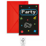  Gaming Party party meghívó 6 db-os FSC (PNN93778) - gyerekagynemu