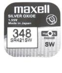 Maxell Baterie ceas Maxell SR421SW V348 1.55V oxid de argint 1buc (348-MAXELL) - habo Baterii de unica folosinta