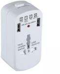 V TAC Adaptor Universal priza UK US EU cu protectie si 2x USB 2.1A V-TAC (SKU-8704) - habo