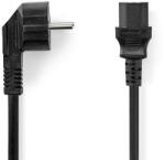 Nedis Cablu de alimentare 3x1.5mm Schuko tata cotit - IEC-320-C13 2m negru cupru 10A Nedis (CEGP10015BK20)