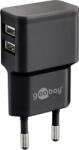 Goobay Incarcator de retea dual 2x USB 2.4A negru Goobay (44951)
