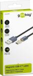 Goobay Cablu USB2.0 cu mufa magnetica USB Type C 1.2m negru Goobay (59039) - habo