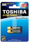 Toshiba Baterii Toshiba ALPHA POWER AAA R3 alcaline blister 2buc (R3 ALK ALPHA POWER BL2) - habo Baterii de unica folosinta