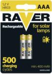 RAVER Set acumulatori NIMH RAVER AAA R03 400mA 1.2V pentru lampi solare 2buc (B7414) - habo Baterie reincarcabila