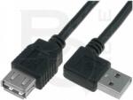 BQ CABLE Cablu USB 2.0 A soclu mama - USB A mufa tata in unghi 1.8m negru BQ CABLE (CAB-USB2AAF/2-K) - habo