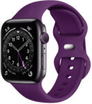 UIQ Curea pentru ceas din silicon compatibila cu Apple Watch 1 2 3 4 5 6 7 8 SE 38mm 40 mm 41 mm, Mov inchis