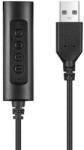 Sandberg Adaptor audio USB pentru casti Jack 3.5 mm 1.5m negru Sandberg 134-17 (134-17) - habo
