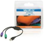Valueline Cablu adaptor USB A 2.0 tata - 2x PS2 mama 0.3m VALUELINE (VLCB60830B03) - habo