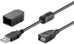 Goobay Cablu prelungitor USB 2m mama-tata clip si ferita USB2.0 Goobay (93284) - habo