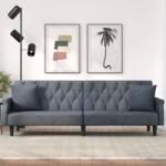 vidaXL Canapea extensibilă cu cotiere, gri închis, catifea (351945) Canapea