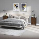 vidaXL Noptiere, 2 buc. , stejar maro, 40x35x70 cm, lemn prelucrat (819659)